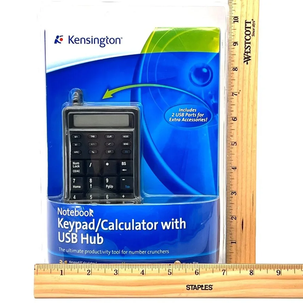 Kensington Notebook Keypad Calculator With USB Hub 3-in-1 Productivity Tool
